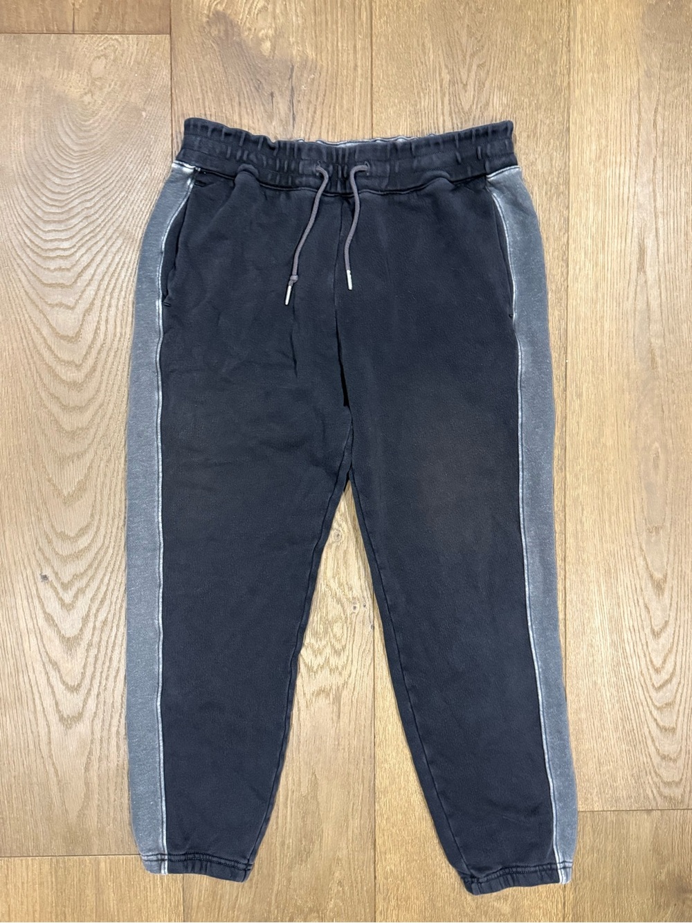 Abercrombie & Fitch Black & Grey Colorblock Essential Jogger Sweatpants